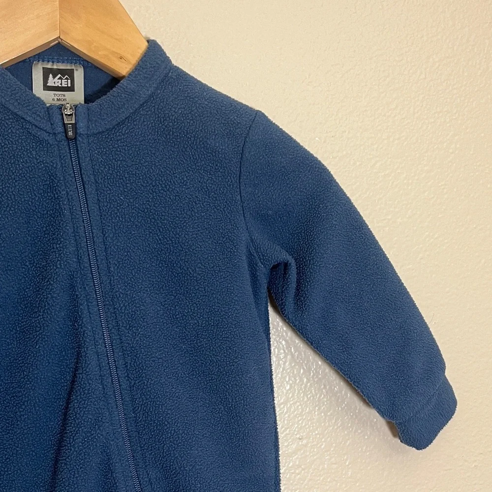REI Blue Fleece One Piece Romper